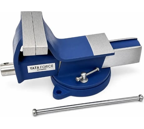 Тиски стальные поворотные с наковальней YATAFORCE 100мм (4) YF-6540804W(67559)