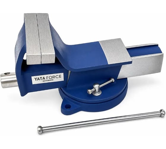 Тиски стальные поворотные с наковальней YATAFORCE 100мм (4) YF-6540804W(67559)