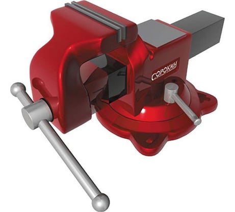 Слесарные поворотные тиски с наковальней СОРОКИН 1.928