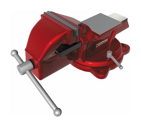 Слесарные поворотные тиски с наковальней СОРОКИН 1.914