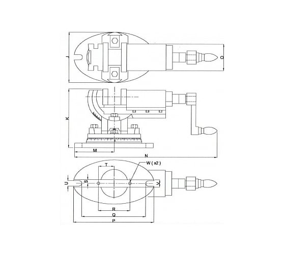 Станочные трехосевые тиски WILTON TLT/SP-50 WI11700EU 50х50