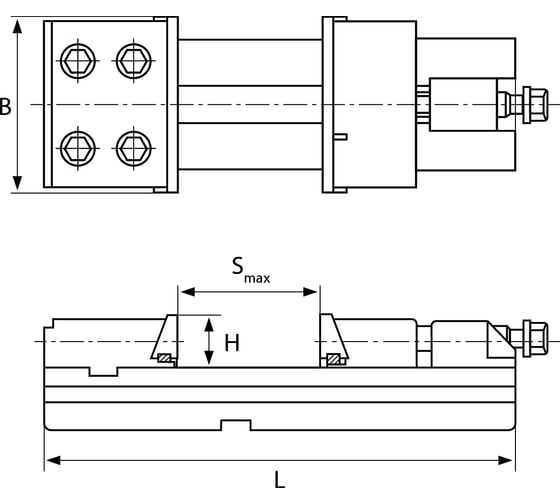 Станочные прецизионные, модульные тиски Debever Machining Solutions STANDARD PMV, 125x150 мм DB-S-PMV125150