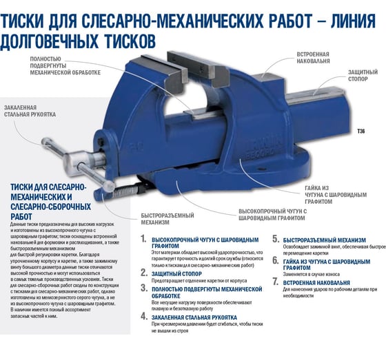 Тиски для слесарно-механических работ 150ММ Irwin 112