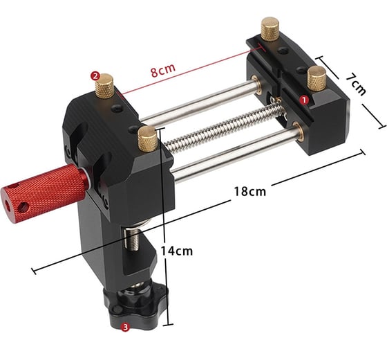 Верстачные прецизионные тиски WOODWORK CLM-070