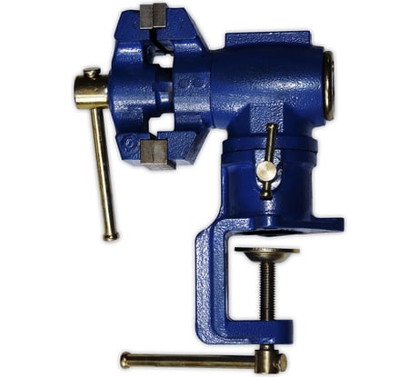 Слесарные тиски цилиндрические поворотные 63/38мм с наковальней Энкор 20008