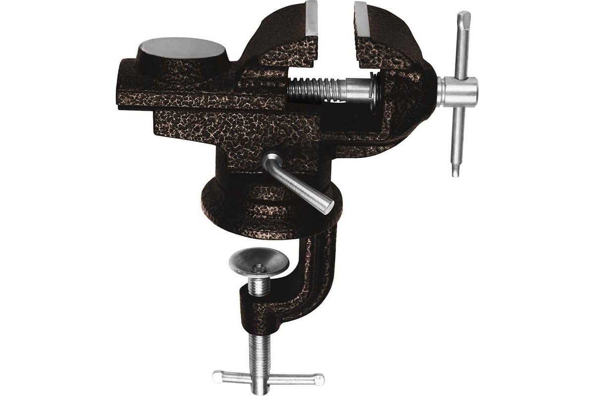 Поворотные слесарные тиски на струбцине с наковальней Wokin 50 мм ...