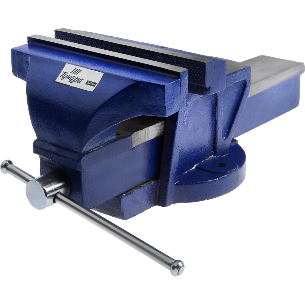 Слесарные поворотные тиски с наковальней ТУНДРА высокопрочный чугун ВЧ ...