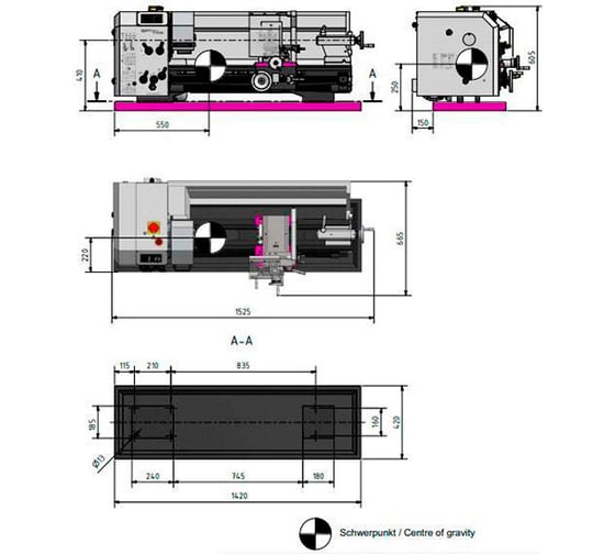 Токарно-винторезный станок Optimum OPTIturn TU3008G 3427210