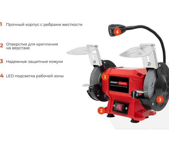 Заточной станок Gigant Professional D-125мм GPES-125