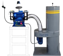 Точильно-шлифовальный станок ООО Металлица ТШ-1ДБ-П, 2 сегмента АА0015