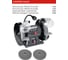 Станок заточной Ставр STAVR 200-400W-L 400Вт, круг 200x20мм, посадка 16мм, 2980об/мин, алюм. корпус, кабель 3м (круг 2 шт., защит. экран, адаптер 32мм) 9030800126 8