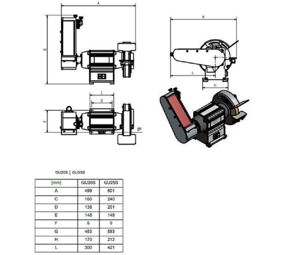 Точильно-шлифовальный станок Optimum OPTIgrind GU25S 3101580