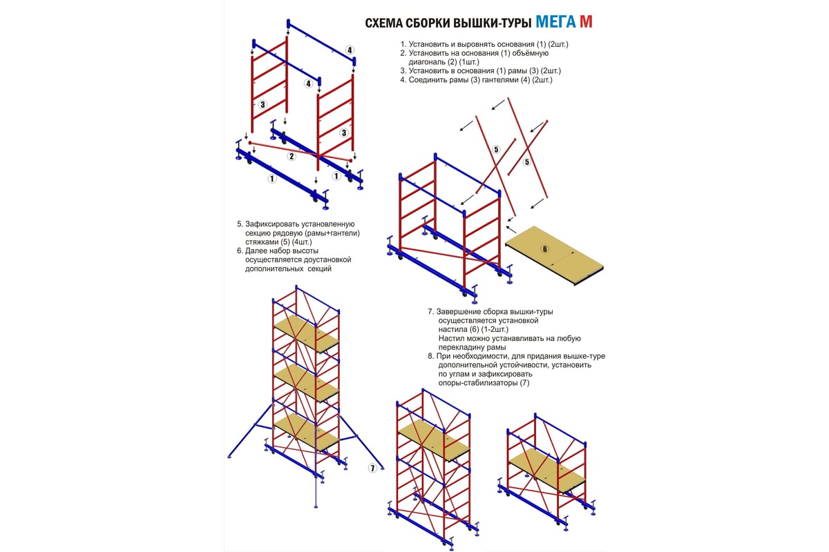 Схема сборки вышки туры