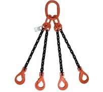 Четырехветвевой цепной строп ТРАСТ 4сц 11,5 тн, 4000 мм, с увеличенным звеном для автокрана, крюки самозапирающиеся, 8 класс 4687203984526