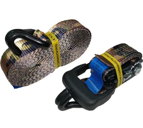 Стяжной ремень UVE ERGO 3000 кг, 6 метров, 38 мм, камуфляж/черный RS2-38-3000-6-cam