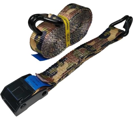 Стяжной ремень UVE с пружинным замком, 2 крюка, 700 daN, 5 метров, 38мм, камуфляж RS2-38-700-5-cam