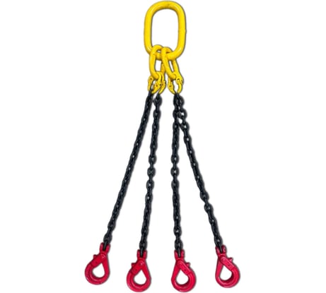 Цепной четырехветвевой строп с самозакрывающимися крюками КанТраст  4СЦ 11,20/3000 4STS11203000CSK