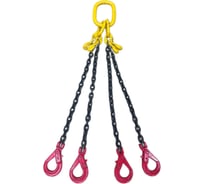 Цепной четырехветвевой строп с самозакрывающимися крюками и крюками-укоротителями КанТраст  4СЦ 11,20/5000 4STS11205000RCSK