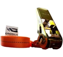 Стяжной кольцевой ремень для крепления груза Grosco 0.8-1.6 т, 12 м, 25 мм, с храповым механизмом RSTK00812