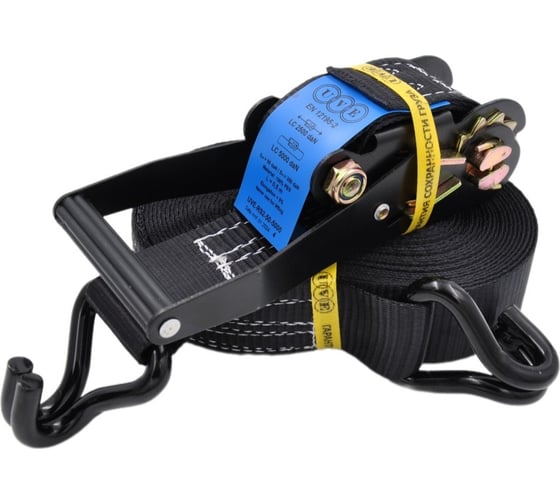 Стяжной ремень UVE 2.5/5 т, 10 м, черный RS2-50-5000-10-black