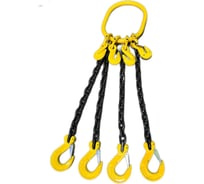 Строп цепной четырехветвевой Строп-Стор 4СЦ 6.7 т, 4000 мм, звено увеличенное 210x300 мм, для автокрана 25 т, укоротители, 8 класс S100252