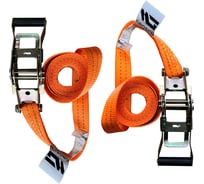 Комплект ремней стяжных кольцевых Grosco 10 т (20 т), 10 м, 100 мм, 2 шт, для крепления груза, с храповым механизмом RSTK10010C2