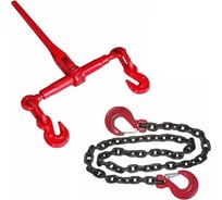Комплект цепь крепежная ПромСтроп 16 мм, 5000 мм, с талрепом 13-16 мм, рабочая нагрузка 13 т 4687205548993