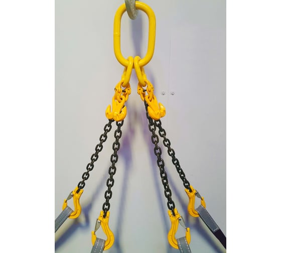 Строп ООО Промышленное обеспечение 4СЦ-4.25 т, L=2.50 м, 8 кл., с крюками-укоротителями БП-00006232