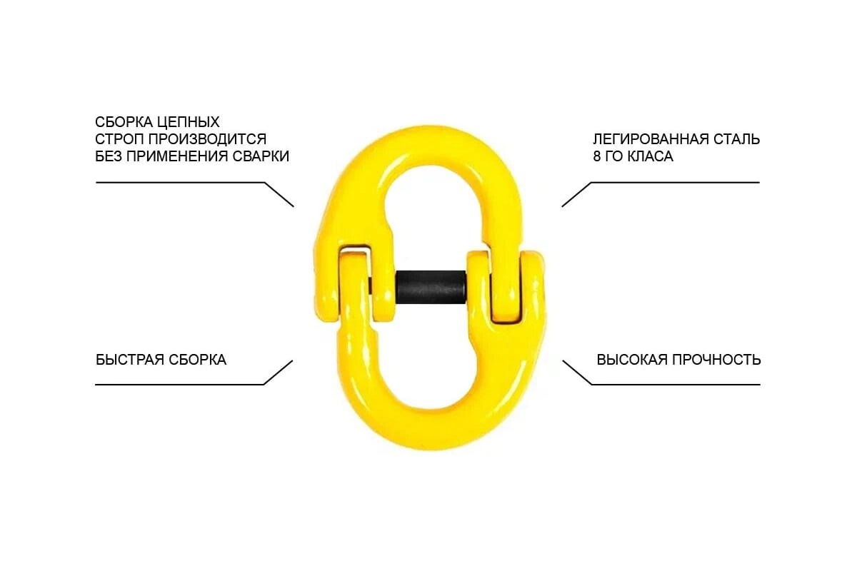 Цепной строп LITELIFT 4СЦ 4,25т 1,5м четырехветвевой цепь 8x24 T8 G80 ...