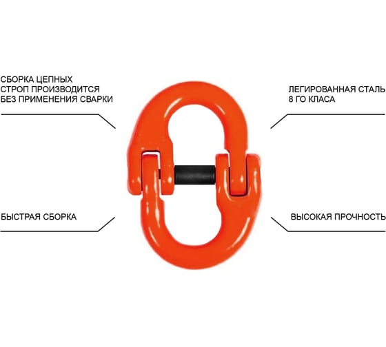 Цепной строп LITELIFT 1СЦ 2т 3,5м одноветвевой цепь 8x24 T8 G80 1sc2000t35