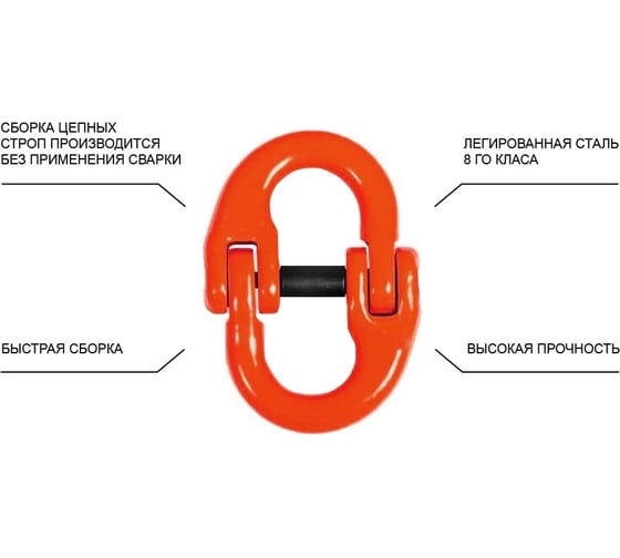 Цепной строп LITELIFT 2СЦ 1,6т 1м двухветвевой цепь 6x18 T8 G80 2sc1600t1