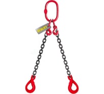Цепной строп LITELIFT 2СЦ 7,5т 5м с самозакрывающимися крюками и укоротителями двухветвевой цепь 13x39 T8 G80 2sc7500t5sh