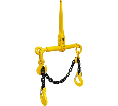 Стяжка цепная талреп OCALIFT 13 мм, 6 м, цепь крепежная, крюк-крюк, комплект с храповиком для крепления груза с двумя крюками, 15т tlp15t13x6m