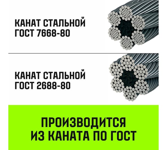 Строп канатный HITCH СКП-2,0/6000 заплет SZ081311
