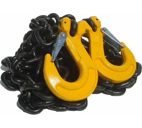 Крепежная цепь MEGASTROP ф10мм, с крюками, 12,6т х 3,0м, кл.8, цепь 10 х 30мм 4655753793837 1