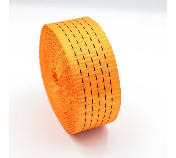 Лента полиэстеровая для стяжных систем ЖЕЛДОРУСЛУГИ 50 мм 5т 20м оранжевая 055020-О 1