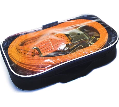 Стяжка для груза BASTCLUTCH 3.8 см, 8 м, 1-2 т, механизм 130 мм, полипропилен, сумка BC-608