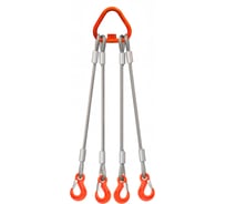 Строп канатный четырехветвевой ПК Такелаж 4СК 6,3т 4м опрессовка 4SKO6.316.54