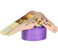 Стяжка груза SKYWAY STAFF 1 т, 4м, 25мм, фиолетовый, храповый механизм, без крюков, полиэстер 1шт S03601034