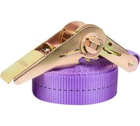 Стяжка груза SKYWAY STAFF 1 т, 6 м, 25мм, фиолетовый, храповый механизм, без крюков, полиэстер 1шт S03601035