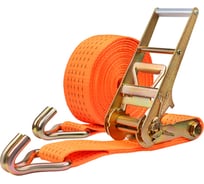 Стяжка груза SKYWAY 20,0т 10,0м  STAFF 80мм оранжевый храповый механизм с крюками полиэстер 1шт S03601050