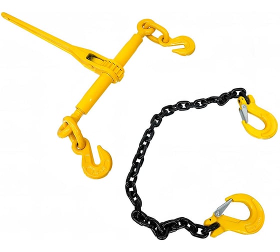 Цепь крепежная ПК Такелаж 8мм 4м крюк/крюк, в комплекте талреп цепной(стяжка) 6-8мм, 5,7т FCRC5.784