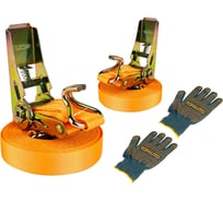 Стяжка для крепления груза с храповым механизмом TopAuto ТОП АВТО 2 штуки 1,6 тонны, 3 метра, ширина 25мм РК083-2