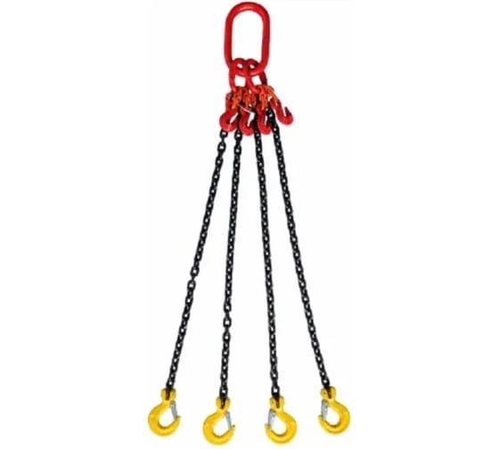 Строп цепной СаМат Плюс 4СЦ-11.2/3000 (11.2т/3м), со звеном под гак 25 т STBR-0178