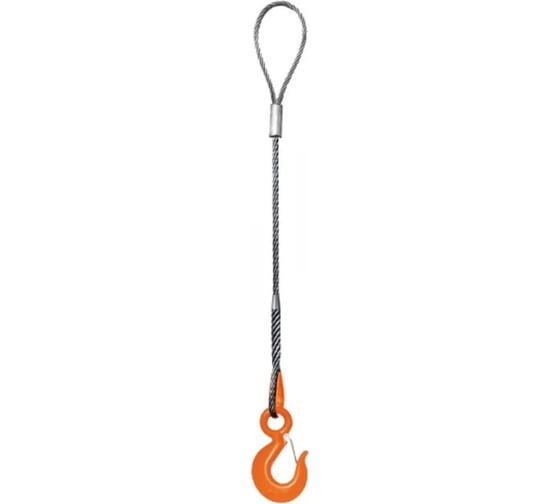 Канатный строп OCALIFT 1СК-0,5/1,5 м, нержавеющий, опрессовка петля - крюк 1ck150500gl