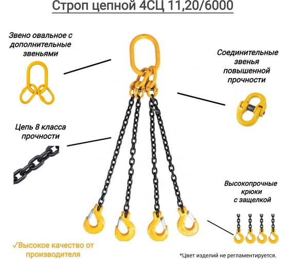 Цепной четырехветвевой строп КанТраст  4СЦ 11,2/6000 4STS11206000