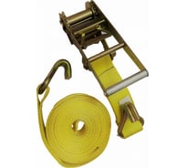 Стяжной ремень с крюками для крепления груза АБСОЛЮТ 5,0/10,0 т, L=2 м, ширина ленты 75 мм 7930121031948