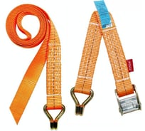 Стяжка для крепления груза с фиксатором со стальным замком Tplus 800 кг, 8 м, Крюк/Крюк T001246