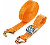 Стяжка для крепления груза с фиксатором со стальным замком Tplus 1200 кг, 7 м, Крюк/Крюк T000845