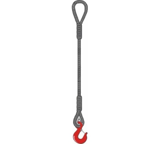 Одноветвевой канатный строп КантаПлюс заплетка з1СК-1,25/4,0м 1